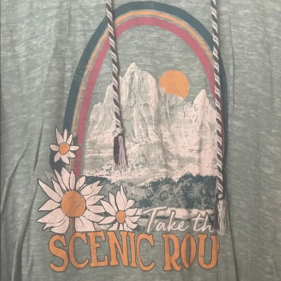 Green Scenic Route Women’s Hoodie - Picture 2 of 4